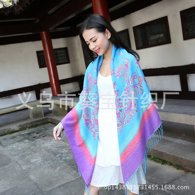 

Qinghai tourism cashew large square towel Lijiang national wind shawl scarf female autumn&winter warm thick shawl blanket