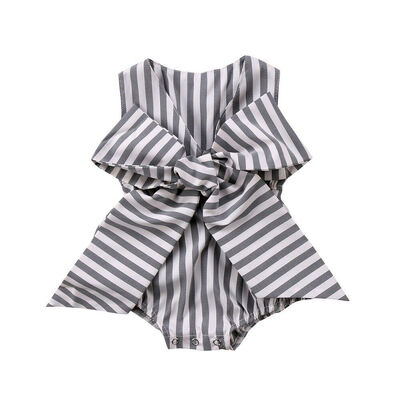 

SUNSIOM Stylish Newborn Kids Baby Girl Sleeveless Striped Romper Jumpsuit Clothes Outfit