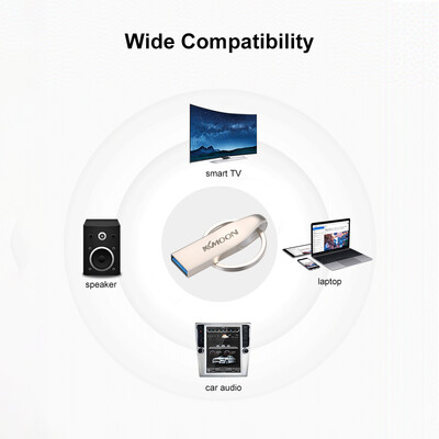 

KKmoon USB Flash Drive USB30 Mini Portable U Disk 16GB Pendrives Car Pen Drive Silver for PC Laptop