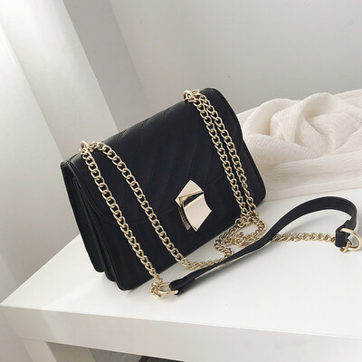 

Summer ins chain small bag girl new 2019 Korean version of 100 high-grade foreign gas small square bag slanting bag tide