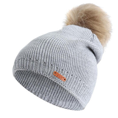 

Fashion Women Stripe Winter Warm Hat Pompom Beanie Knitted Cap Casual Gift