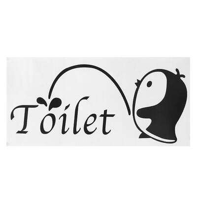 

Penguin Toilet Cover Sticker PVC Toilet Lid Decal Bathroom Decor Supplies