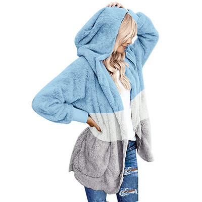 

Toponeto Womens Oversized Open Front Hooded Draped Pockets Cardigan Coat