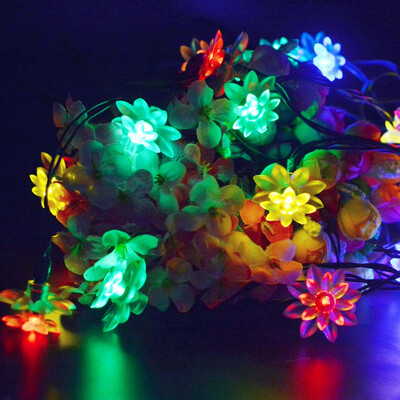 

50 LED Garland Lights Outdoor Flower Shape Christmas Lights Solar Power LED String Waterproof Fairy Lights Xmas Party Decor Lamp