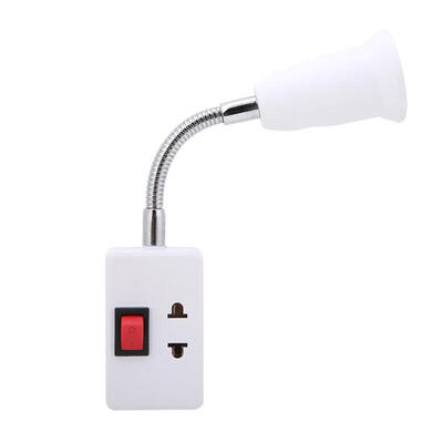 

Greensen 100-230V E27 Bulb Converter Flexible Extension Adapter with Switch&Socket EU Plug