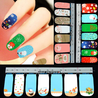 

〖Follure〗Christmas Nail Art Transfer Stickers 3D Design Manicure Tips Decal Decoration