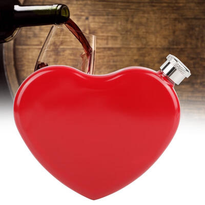 

Greensen Portable Stainless Steel Heart-shaped Alcohol Whiskey Jug Wine Flagon Bottle
