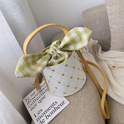 

Summer chic rhombic bag handbag 2019 new wave Korean version of the wild shoulder slung fashion portable bucket bag