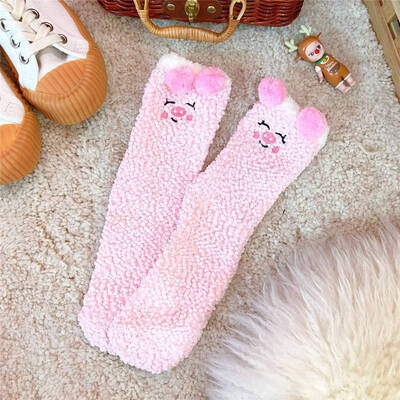 

2020 New Christmas Coral Fleece Socks Xmas Thicken Warm Floor Sock