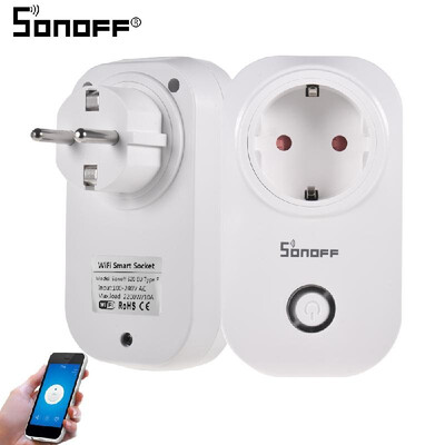 

Sonoff S20 Wifi Power Socket Switch EU Plug Wireless APP Remote Socket Outlet Timing Switch for Smart Home Work with Alexa