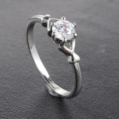 

Fashion 925 Silver Plated White Zircons Shining Wedding Finger Ring