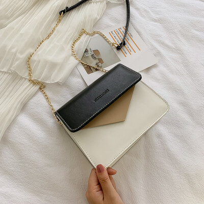 

Sen temperament contrast color small square bag female 2019 new fashion casual slung small fresh versatile chain shoulder bag