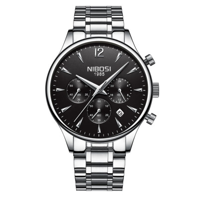 

NIBOSI 2326 Ultrathin Waterproof Steel Band Business Quartz Watch