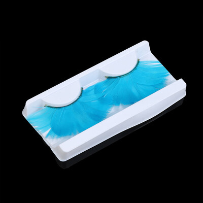 

〖Follure〗Women Fancy Soft Long Feather False Eyelashes Eye Lashes Makeup Party Club Blue