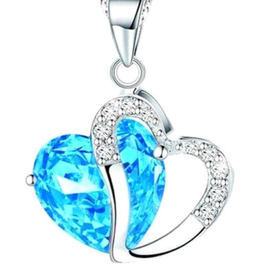 

Fashion Heart Pendant Necklace Pendant necklaces Rhinestone Gold Silver Half Half Gift For Best Friends Jewelry - Gift Boxed