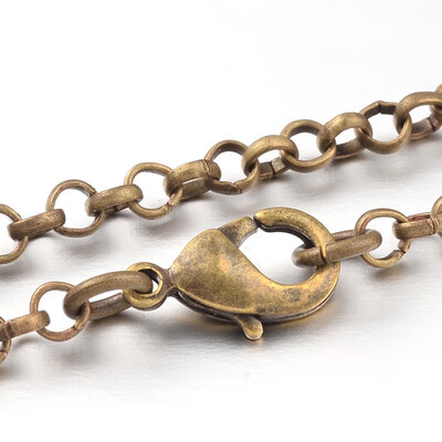 

Iron Cross Chain Rolo Chain Necklace Makings Antique Bronze 239