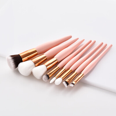 

Toponeto 8PCS Wooden Foundation Cosmetic Eyebrow Eyeshadow Brush Makeup Brush Sets Tools