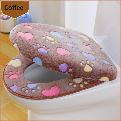 

〖Follure〗Coral Fleece 2 Piece Set Potty Toilet Cover Toilet Mat Comfortable Cushions BU