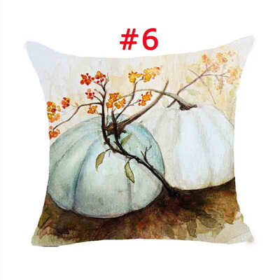 

Halloween Pumpkin Square Cotton Linen Throw Pillow Case Cushion Cover Home Decor