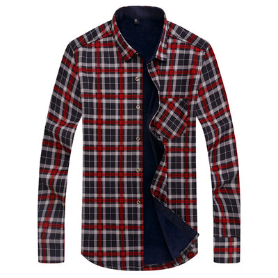 

Tailored Fashion Mens Casual Print Pliad Slim Long Sleeve Shirt Blouse Tops