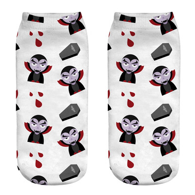 

19 Style New Fashion Halloween Socks 3D Print Unisex Halloween Pattern Print Socks Breathable Stretchy Boat Socks