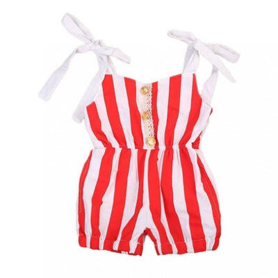 

Infant Baby Girls Striped Romper Bodysuit Jumpsuit Outfits Sunsuit Clothes Set