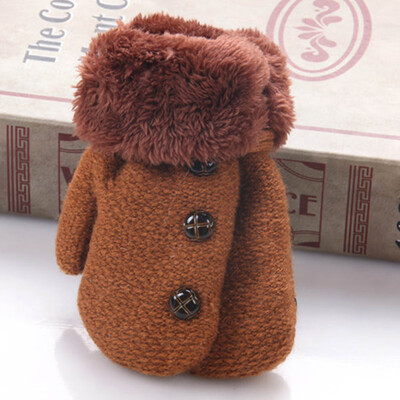 

Arrival Winter Baby Boys Girls Knitted Gloves Warm Rope Full Finger Mittens Gloves For Children Toddler Kids