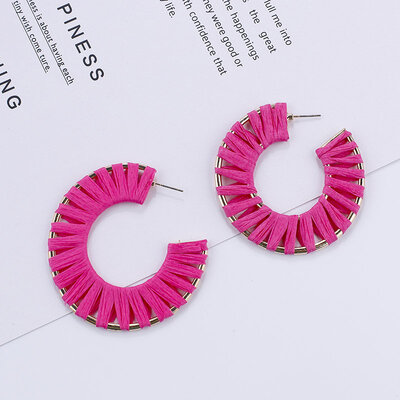 

Flashbuy Boho Style Handmade Rattan Drop Earrings For Women Trendy Rafite Pendantes Bohemia Earrings Party Fashion Jewelry