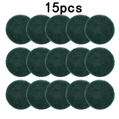 

Kitchen Cleaning Dish Washing Scouring Pad Round Hook & Loop Mops Nylon 15pcs