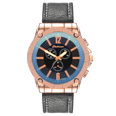 

Gobestart Fashion Leather Mens Quartz Watch Mens Watch Luxury Casual Watch Clock