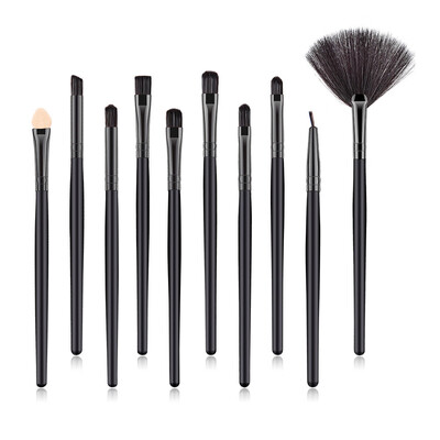 

〖Follure〗10 Pcs Wood Makeup Brush EyeShadow Brush Cosmetics Blending Brush Tool
