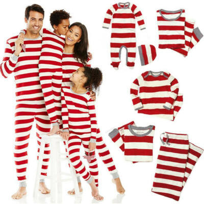 

Family Matching Christmas Pajamas Set Women Baby Kids Santa Sleepwear Nightwear