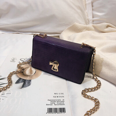 

Tailored Women Retro Serpentine Vintage Leather Bags Shoulder Bag Chain Messenger Bags