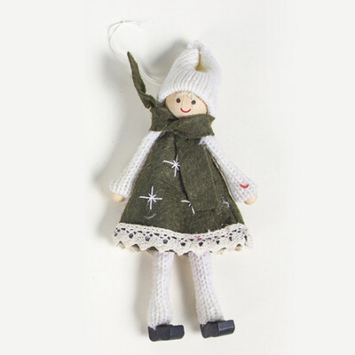 

Cute Felt Christmas Doll Boy Girl Pendant Christmas Tree Decorations Home Wooden Desk Table Ornaments Xmas Gift For Kids