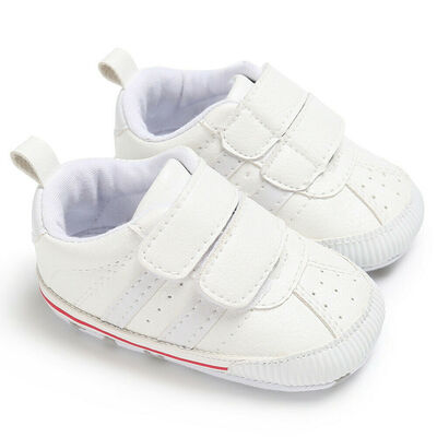 

Soft Sole Newborn Baby Boy Girl Pre-Walker White Pram Shoes Trainers 0-18 Months