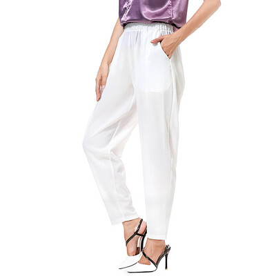 

Fashion Womens Pocket Elastic Waist Slim Fit Casual High Waist Loose Harem Pants