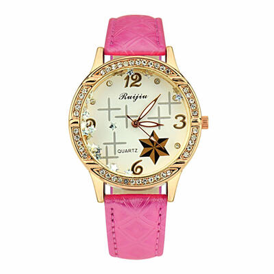 

Disc Cute Style Symbol Star Pattern Roman Numerals Ladies Watch Nice Orologio Donna Womens Watches Reloj De Mujer Clock