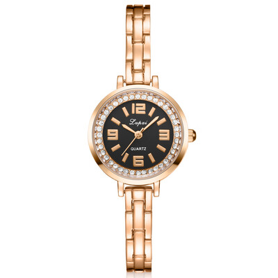 

Luxury Womens Watches Roman numerals Alloy Strap Clock With Rhinestone Scale Dial Ladies Quartz Wristwatch Zegarek Damski
