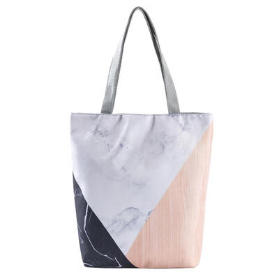 

Fashion Women Marble Floral Print Handbag Casual Shoulder Shopping Bags