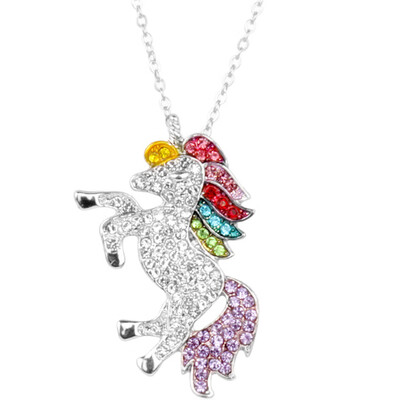 

Unicorn pendant necklace chain multi kids girls Christmas Gift