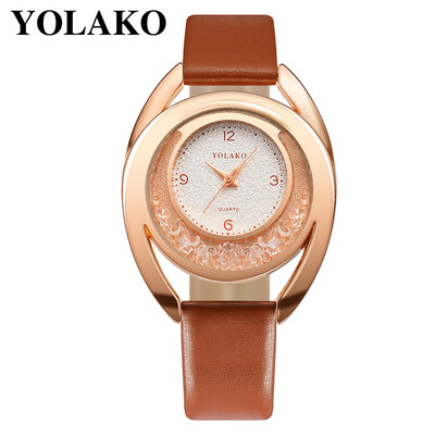 

YOLAKO Watch Women Bracelet Ladies Watch With Rhinestone Clock Womens Vintage Fashion Dress Wristwatch Relogio Feminino Gift 533
