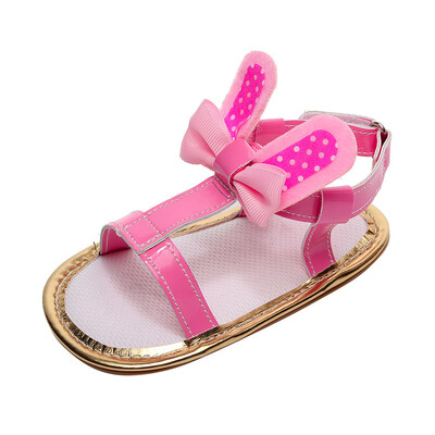 

Infant Baby Kids Children Cartoon Rabbit Ears Sandal Soft Flat Beach Roman Shoes