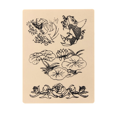 

〖Follure〗1pc Tattoo Practice Fake Skin Fish Lmage Sheet For Beginners Double