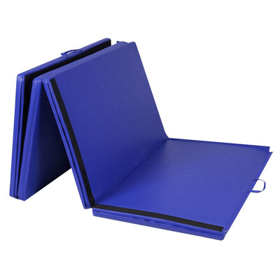 

4x10x2" Thick Folding Panel Gymnastics Mat-Blue
