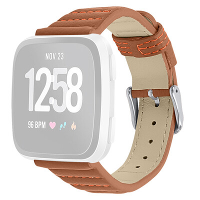 

〖Follure〗Leather Stitches Replacement Watch Wrist Strap Band For Fitbit versaversa Lite