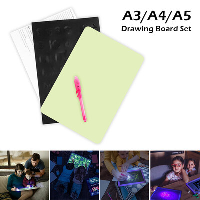 

Magic Drawing Board Set Children Funny Toys Draw With Night Light Writing Educational Russian Language Noctilucent Kids Writing