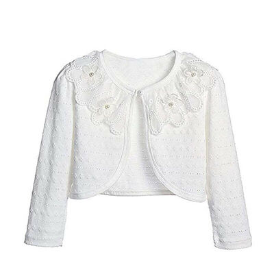 

Elegant Toddler Kids Baby Girl White Lace Cardigan Coat Long Sleeve Top Outwear