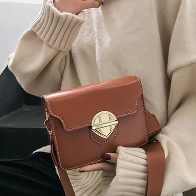 

Tailored Women Simple Retro Wide Shoulder Strap Shoulder Bag Messenger Bag