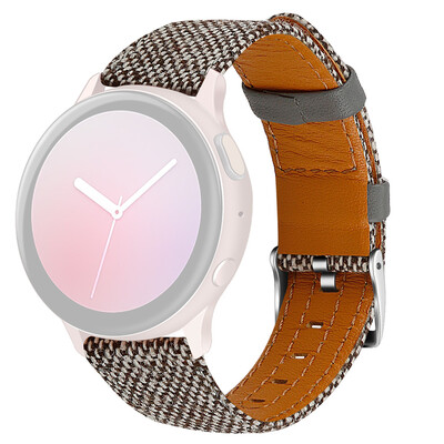 

〖Follure〗Nylon Canvas Leather Replacement Band Strap for Samsung Watch active 2 4044mm