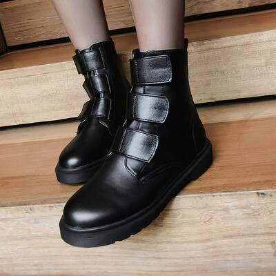 

Rose Womens Ankle Booties Large Size Short Low-Heeled Boots Round Toe Fashion Shoes